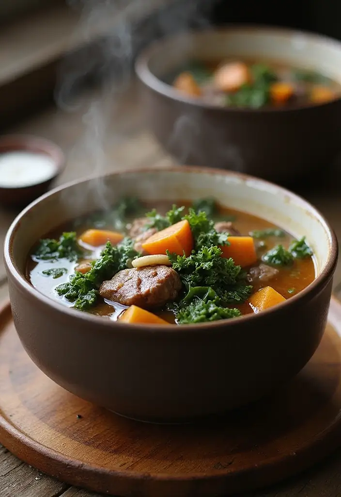 27 High Protein Low Carb Ground Beef Recipes Quick And Easy 18. Beef and Kale Soup