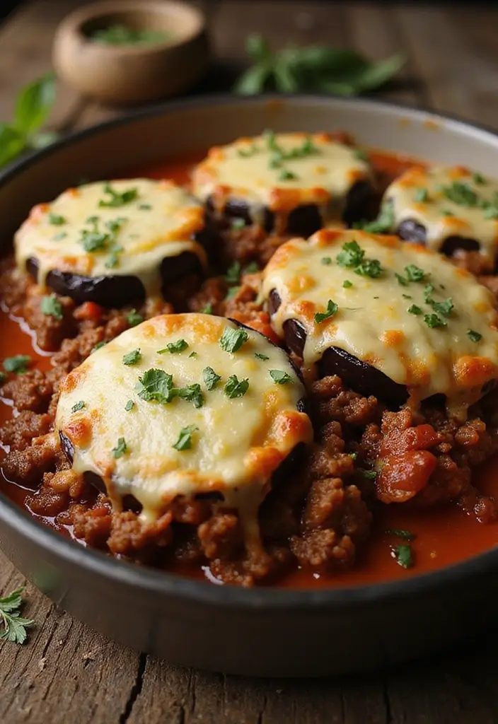 27 High Protein Low Carb Ground Beef Recipes Quick And Easy 26. Ground Beef and Eggplant Bake