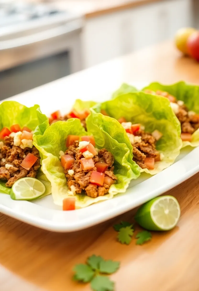 27 High Protein Low Carb Recipes for Bariatric Meal Prep - 15. Taco Lettuce Wraps