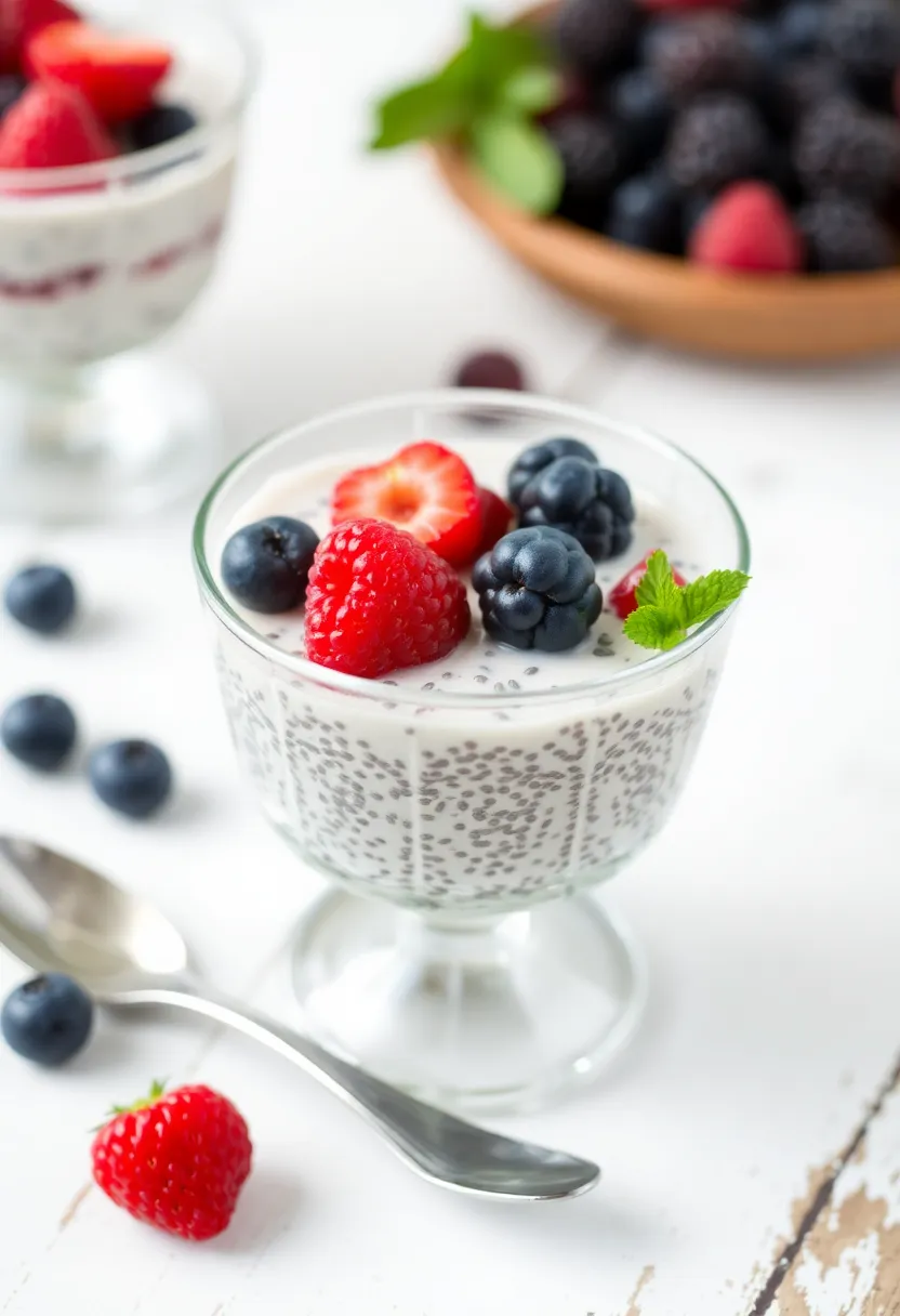 27 High Protein Low Carb Recipes for Bariatric Meal Prep - 27. Berry Chia Seed Pudding