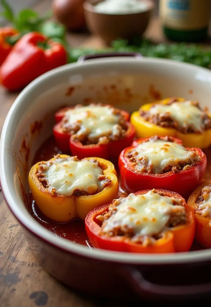 27 High Protein Low Carb Recipes for Bariatric Meal Prep - 5. Stuffed Bell Peppers