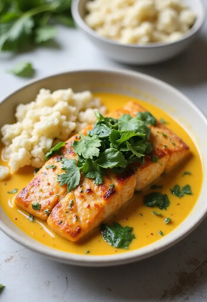 27 High Protein Low Carb Salmon Recipes Omega Rich Meals 14. Coconut Curry Salmon