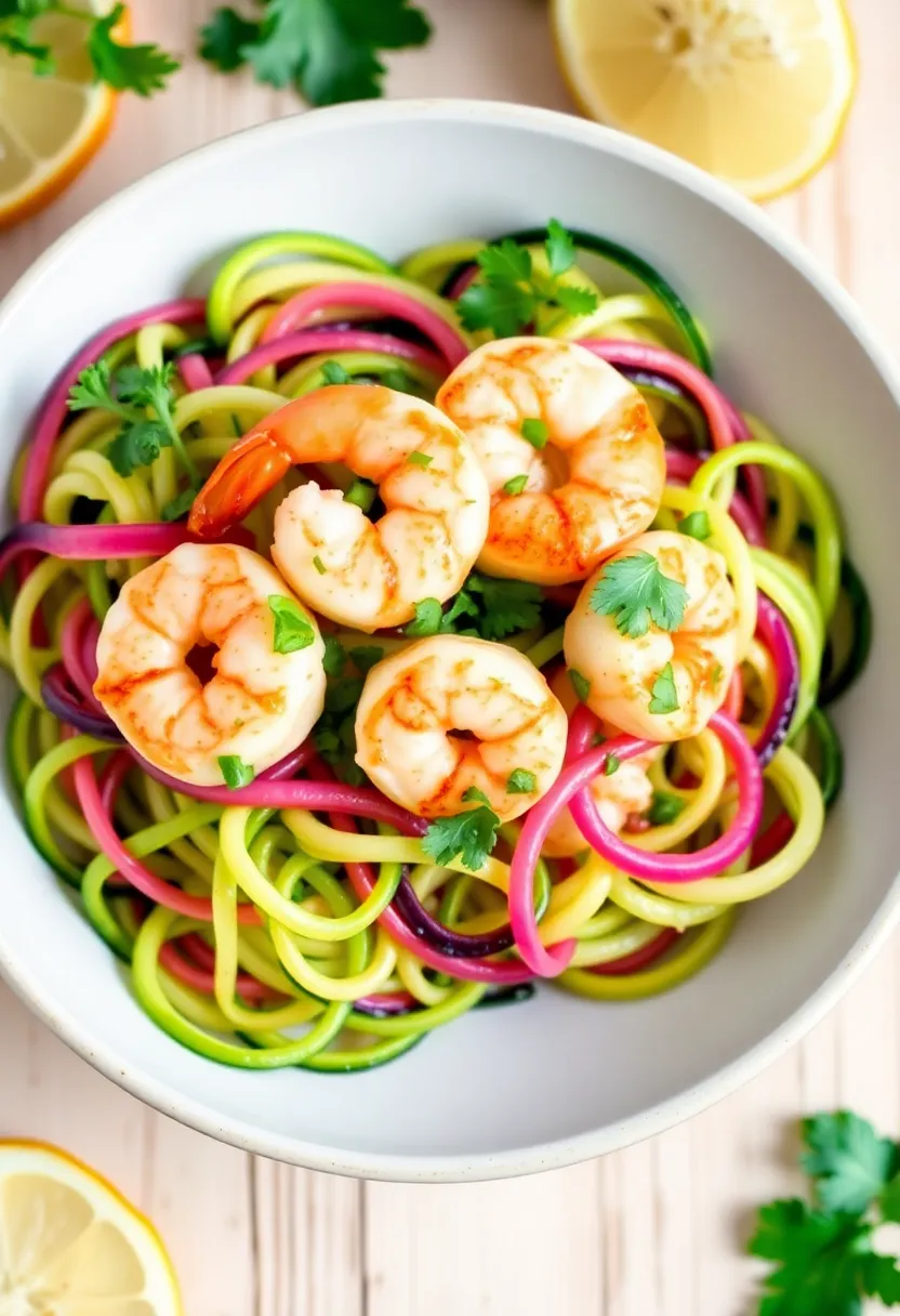 27 High Protein Low Carb Shrimp Recipes Delicious And Light 6. Shrimp Zucchini Noodles