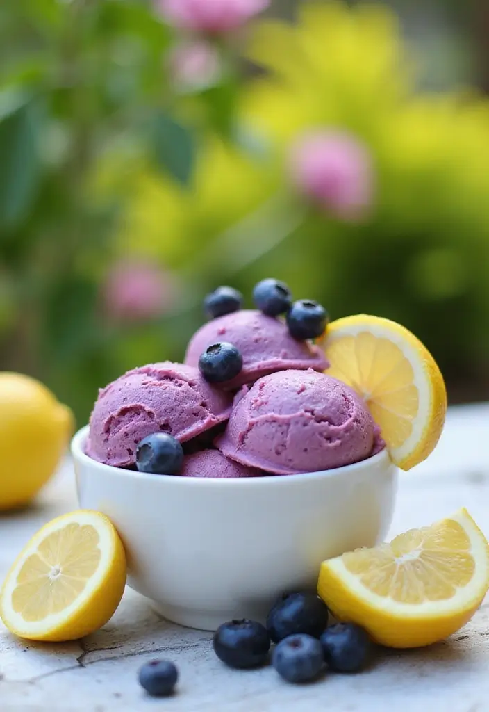 27 Ninja Creami Ice Cream Recipes: High Protein Sweet Treats - 14. Lemon Blueberry Protein Swirl