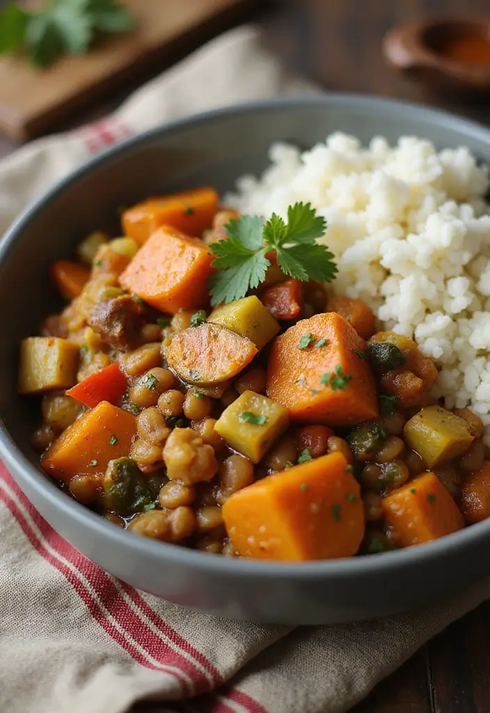 27 Vegetarian High Protein Low Carb Recipes That Taste Great - 15. Vegetable and Lentil Curry