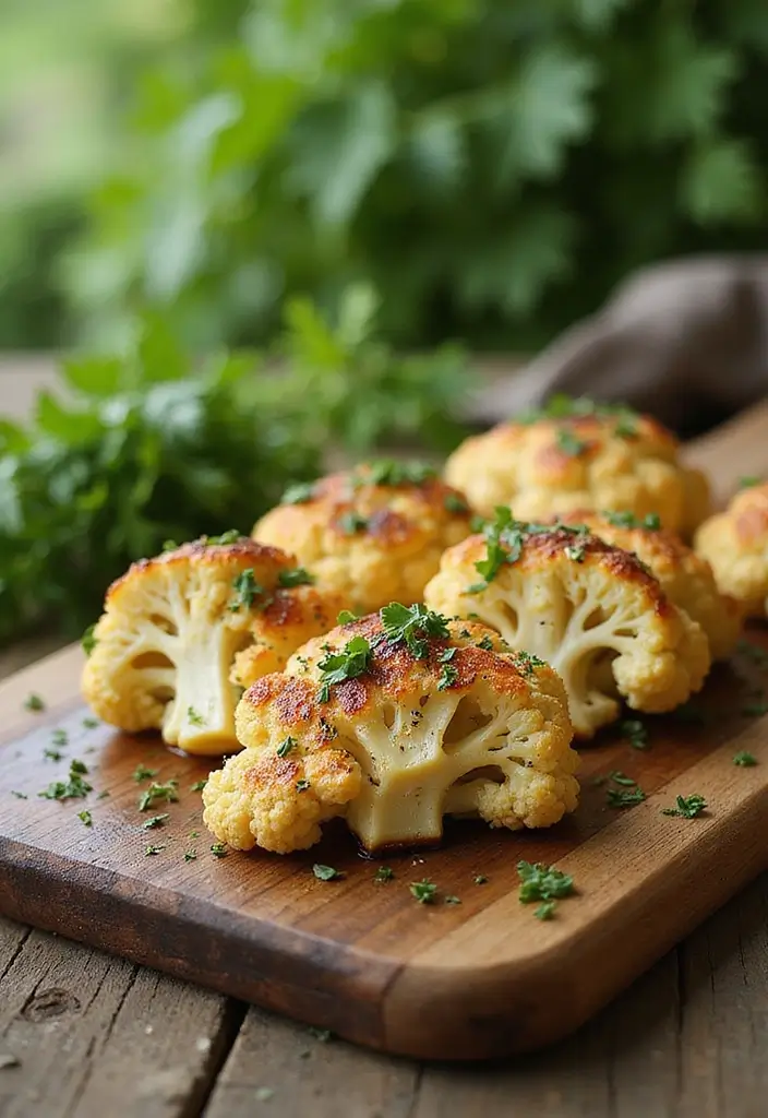 27 Vegetarian High Protein Low Carb Recipes That Taste Great - 23. Roasted Cauliflower Steaks