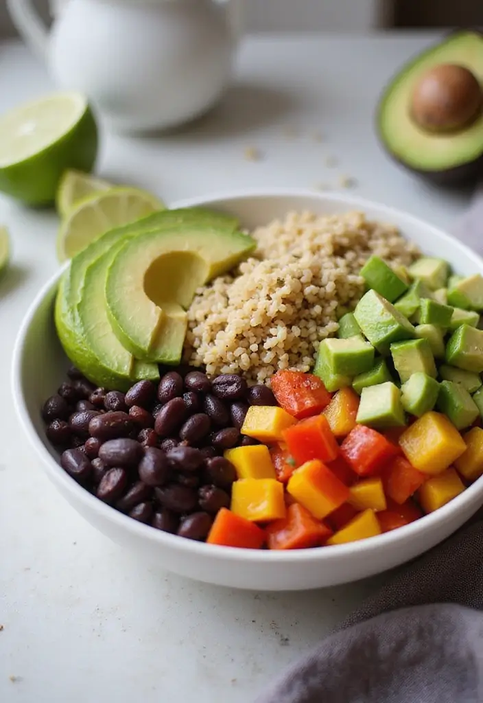 27 Vegetarian High Protein Low Carb Recipes That Taste Great - 4. Spicy Black Bean and Quinoa Salad