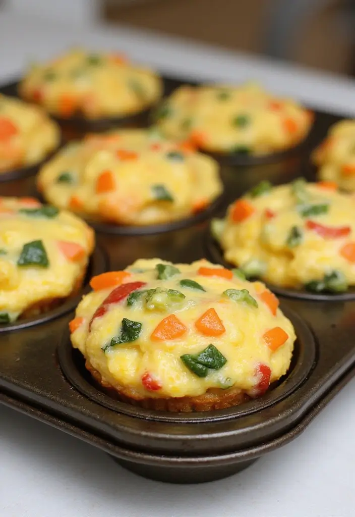 27 Vegetarian High Protein Low Carb Recipes That Taste Great - 9. Egg and Vegetable Muffins