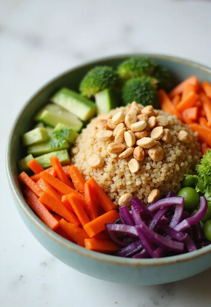 30 Healthy High Protein Dinner Recipes For Two 12. Thai Peanut Quinoa Bowl