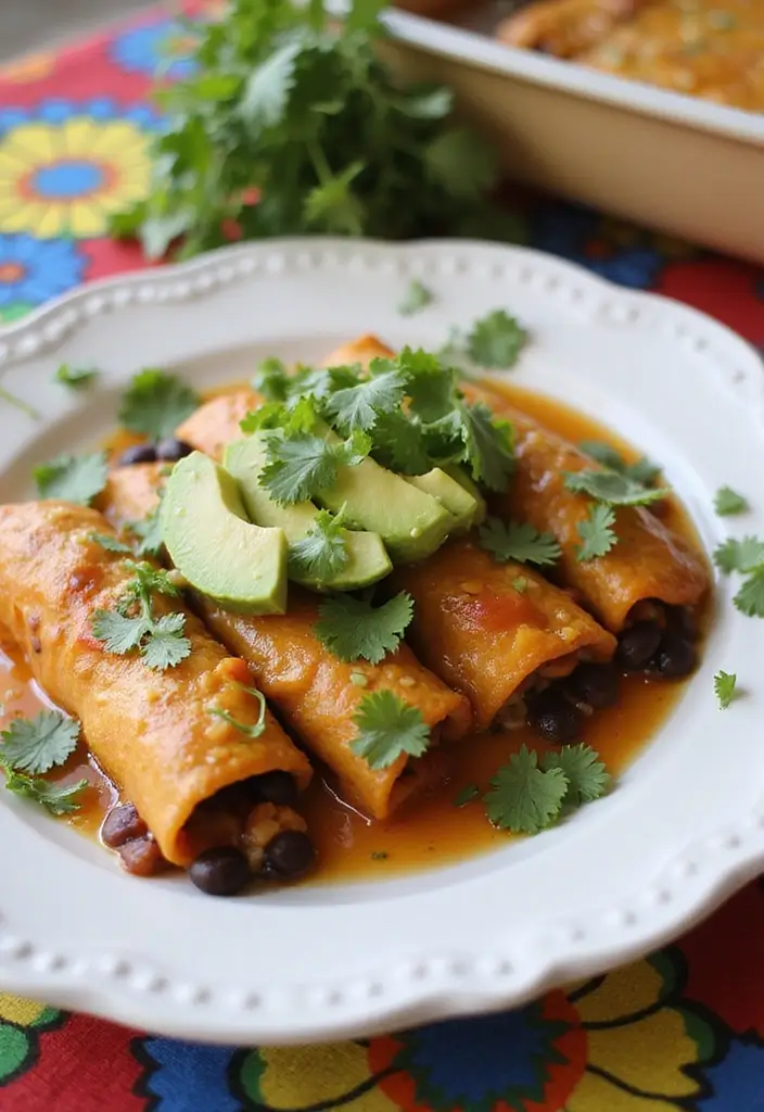30 Healthy High Protein Dinner Recipes For Two 14. Butternut Squash and Black Bean Enchiladas