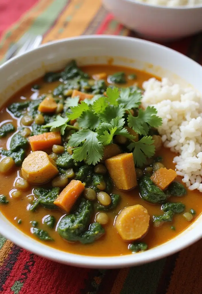 30 Healthy High Protein Dinner Recipes For Two 2. Lentil and Spinach Curry