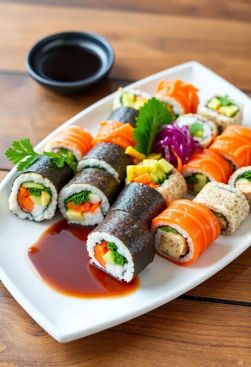 30 Healthy High Protein Dinner Recipes For Two 21. Vegetable Sushi Rolls