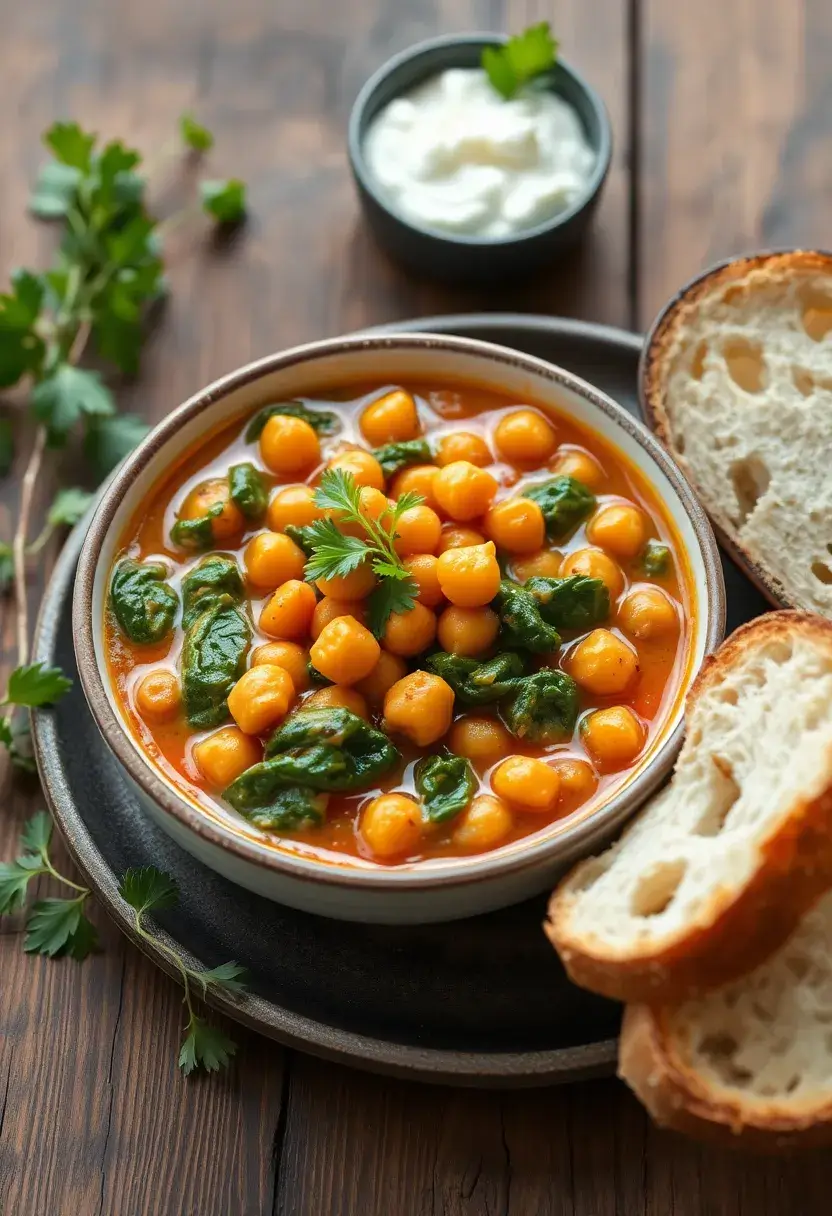 30 Healthy High Protein Dinner Recipes For Two 27. Chickpea and Spinach Stew