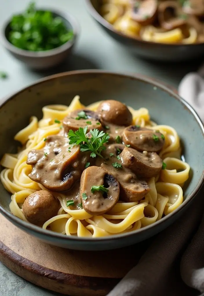 30 Healthy High Protein Dinner Recipes For Two 5. Vegan Mushroom Stroganoff