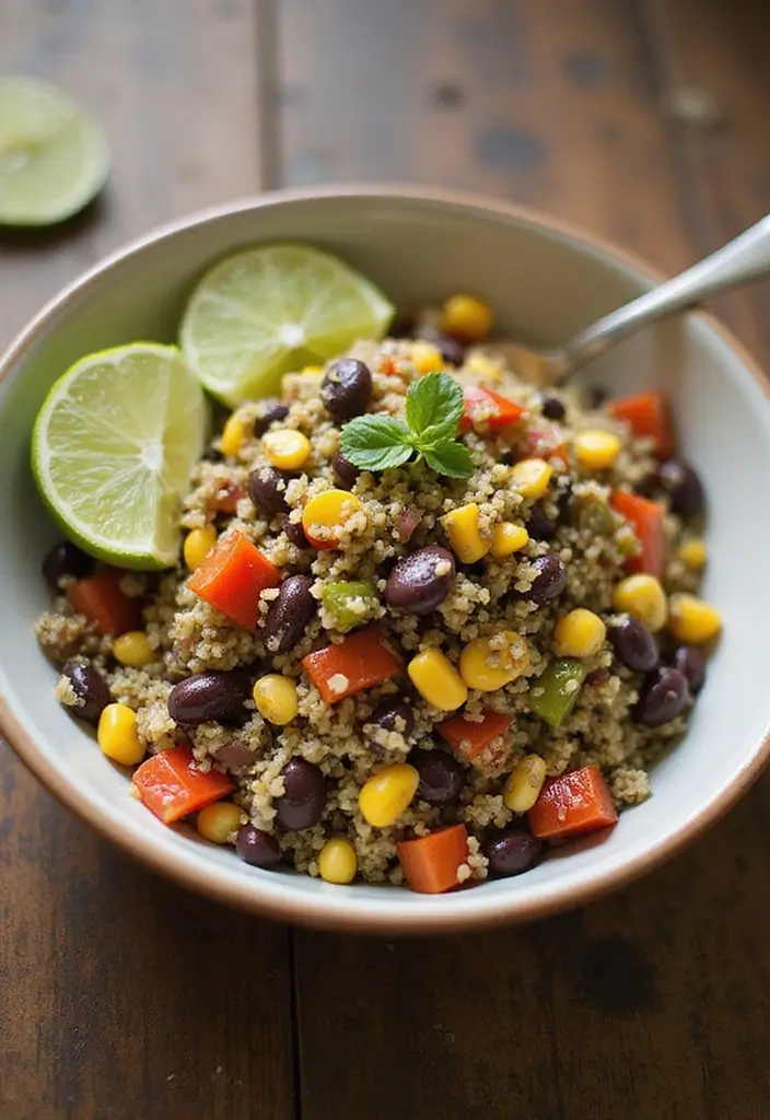 30 High Protein Low Calorie Recipes Meal Prep Friendly - 1. Quinoa and Black Bean Salad