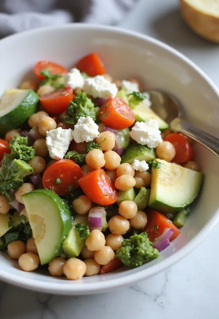 30 High Protein Low Calorie Recipes Meal Prep Friendly - 20. Mediterranean Chickpea Salad