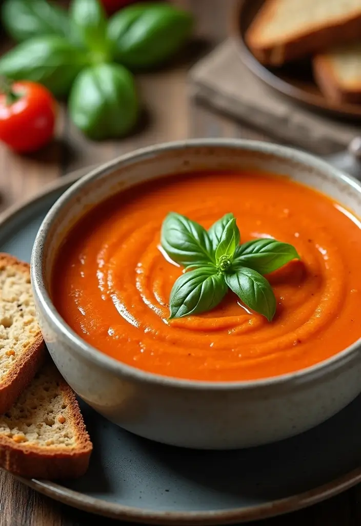 30 High Protein Low Calorie Recipes Meal Prep Friendly - 26. Tomato Basil Soup