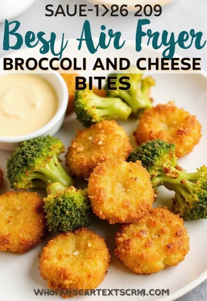 30 High Protein Low Carb Air Fryer Recipes To Try Tonight - 8. Air Fryer Broccoli and Cheese Bites