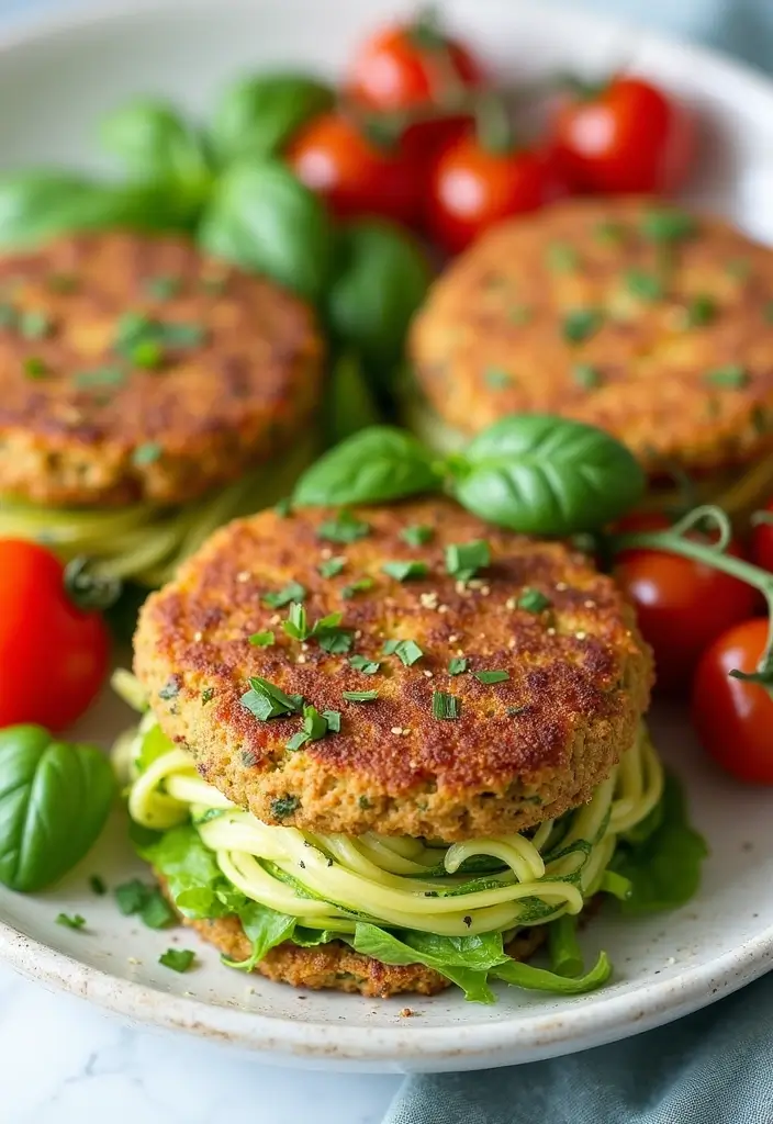 30 High Protein Low Carb Hamburger Recipes Creative And Juicy - 1. Zucchini Noodle Burgers