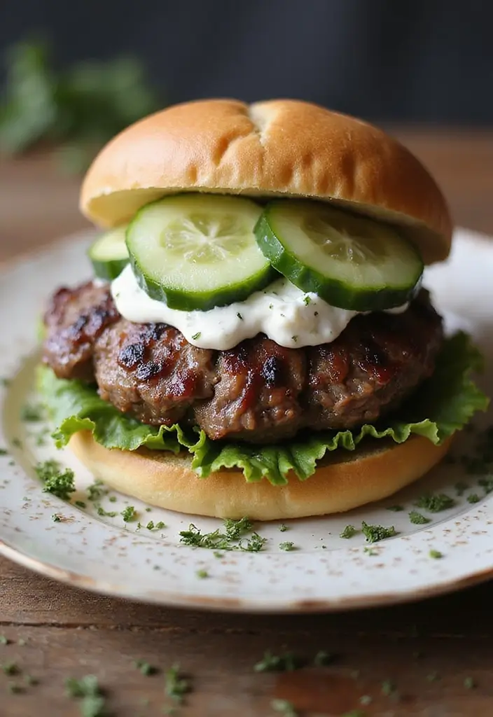 30 High Protein Low Carb Hamburger Recipes Creative And Juicy - 10. Greek Lamb Burgers