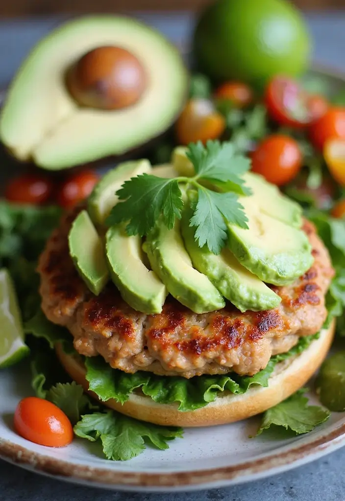 30 High Protein Low Carb Hamburger Recipes Creative And Juicy - 11. Avocado Turkey Burgers