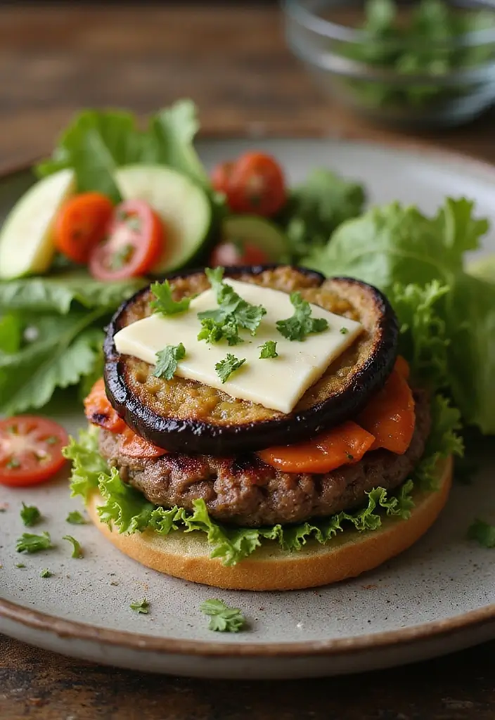 30 High Protein Low Carb Hamburger Recipes Creative And Juicy - 4. Eggplant Burgers