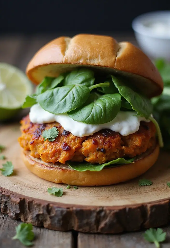 30 High Protein Low Carb Hamburger Recipes Creative And Juicy - 9. Sweet Potato and Turkey Burger