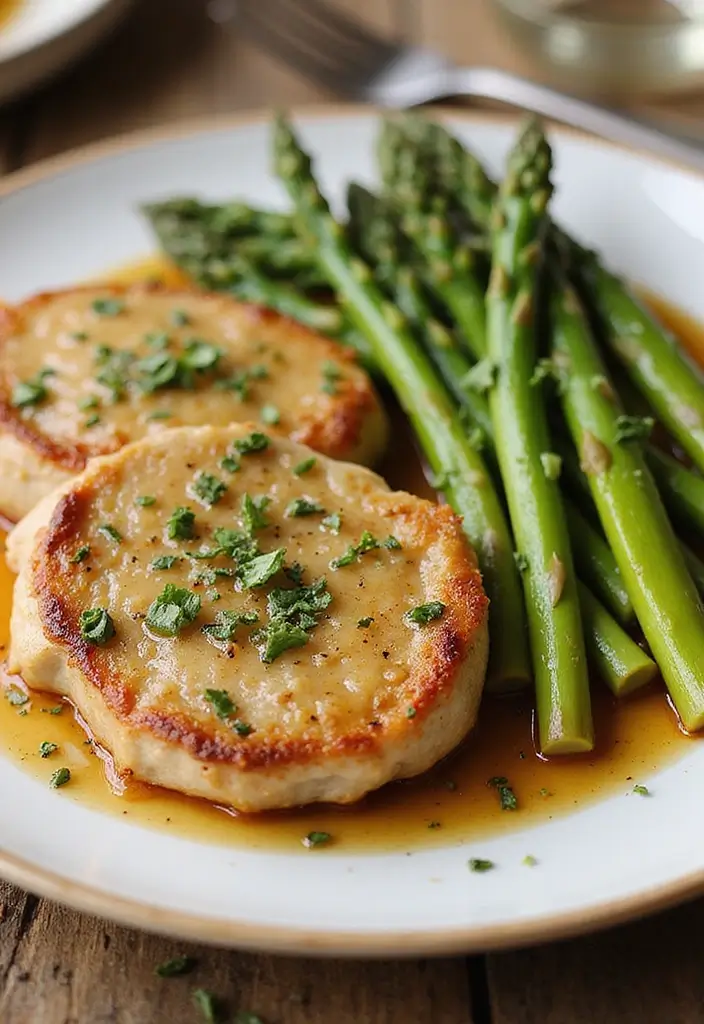 30 High Protein Low Carb Recipes Dinner Ideas 10. Garlic Butter Pork Chops