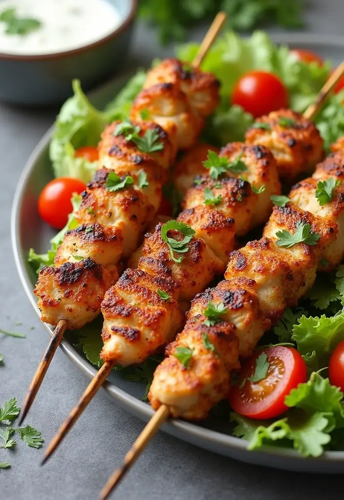 30 High Protein Low Carb Recipes Dinner Ideas 19. Greek Chicken Souvlaki