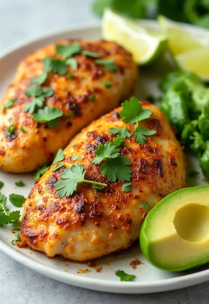 30 High Protein Low Carb Recipes Dinner Ideas 20. Cilantro Lime Chicken