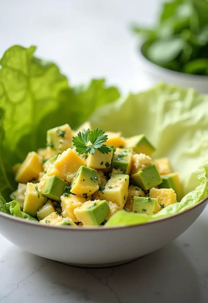 30 High Protein Low Carb Recipes Dinner Ideas 23. Avocado Egg Salad