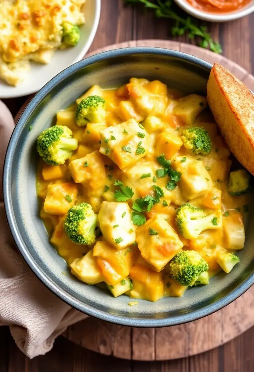 30 High Protein Low Carb Recipes Dinner Ideas 29. Broccoli Cheddar Chicken Casserole