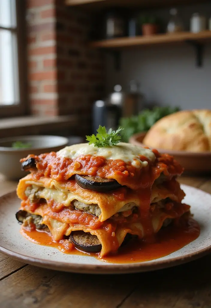 30 High Protein Low Carb Recipes Dinner Ideas 7. Eggplant Lasagna