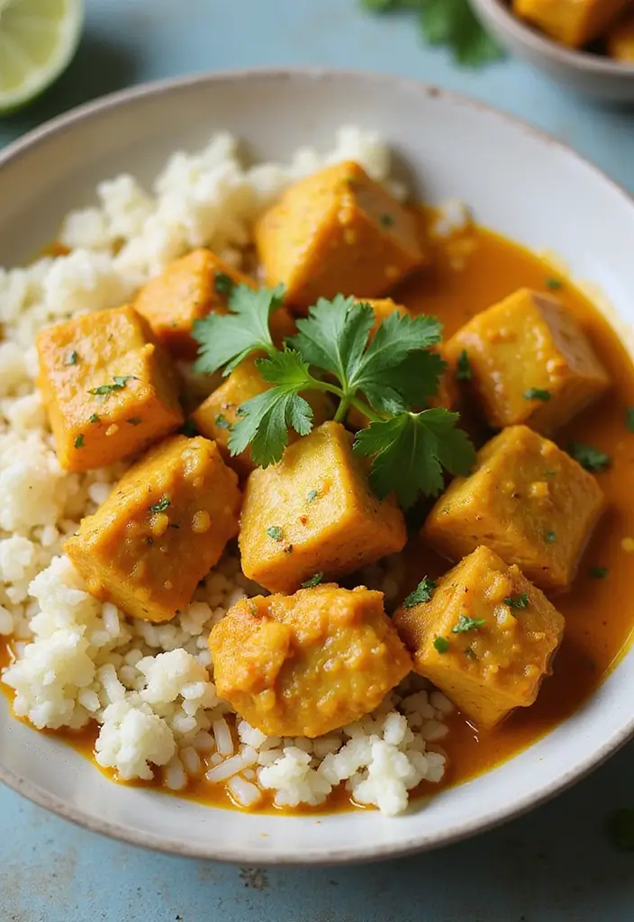 30 High Protein Low Carb Recipes Dinner Ideas 9. Coconut Curry Chicken