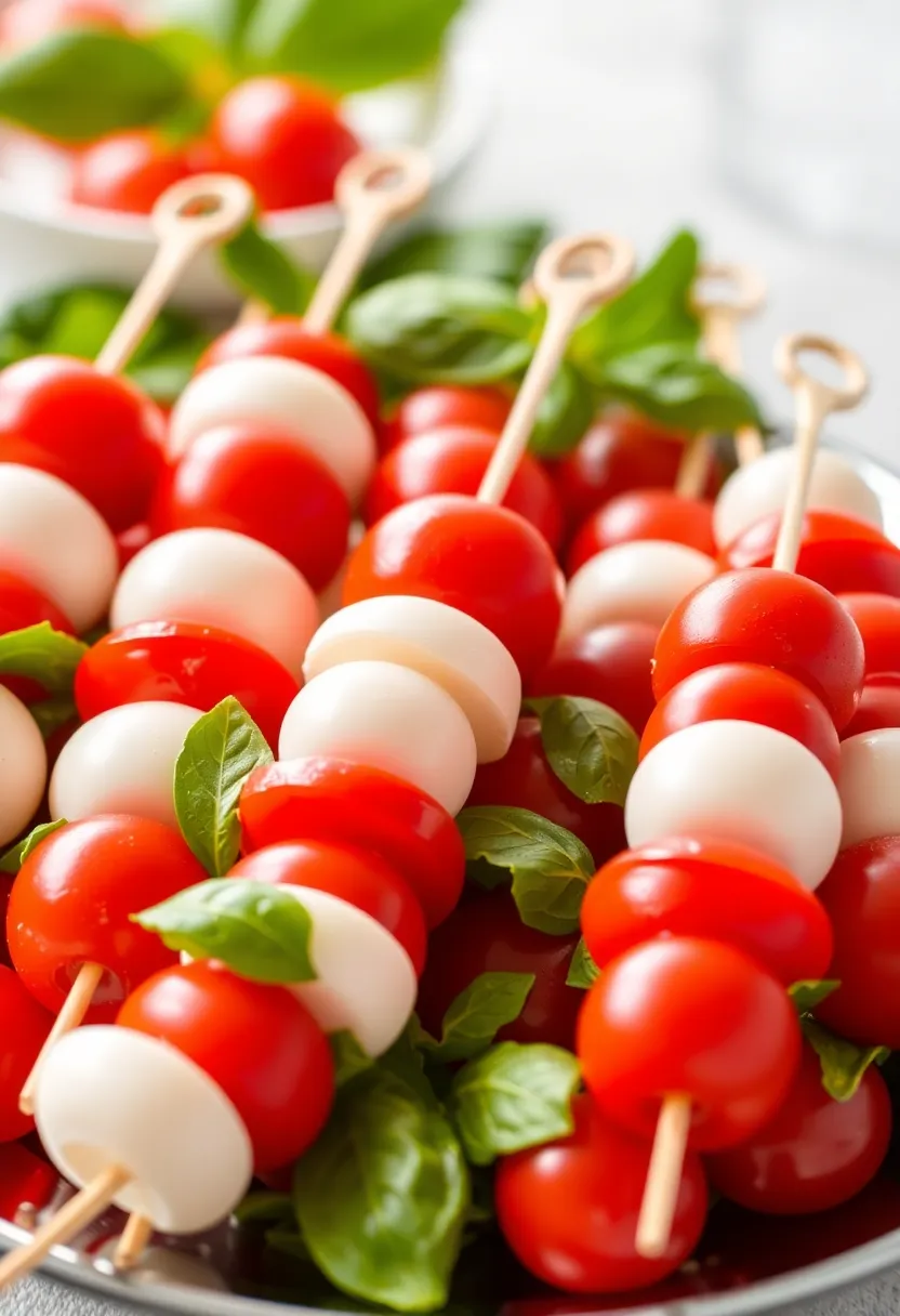 30 High Protein Low Carb Recipes Snacks To Keep You Full - 10. Caprese Skewers