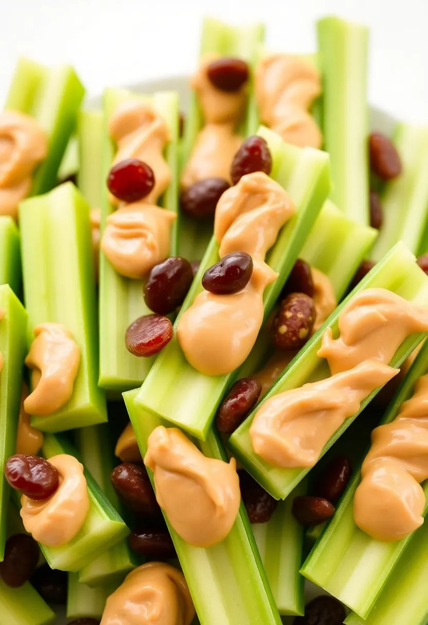 30 High Protein Low Carb Recipes Snacks To Keep You Full - 13. Peanut Butter Celery Sticks