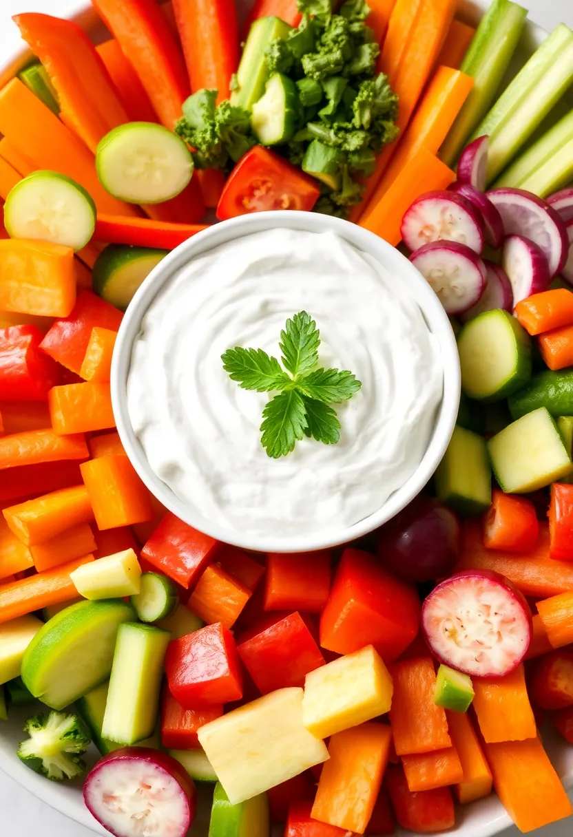 30 High Protein Low Carb Recipes Snacks To Keep You Full - 5. Greek Yogurt Dip with Veggies