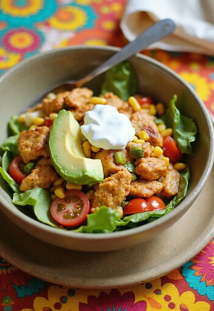 30 High Protein Low Fat Chicken Recipes Lean And Juicy - 14. Chicken Taco Salad