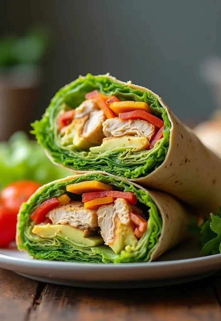 30 High Protein Low Fat Chicken Recipes Lean And Juicy - 7. Chicken Avocado Wraps