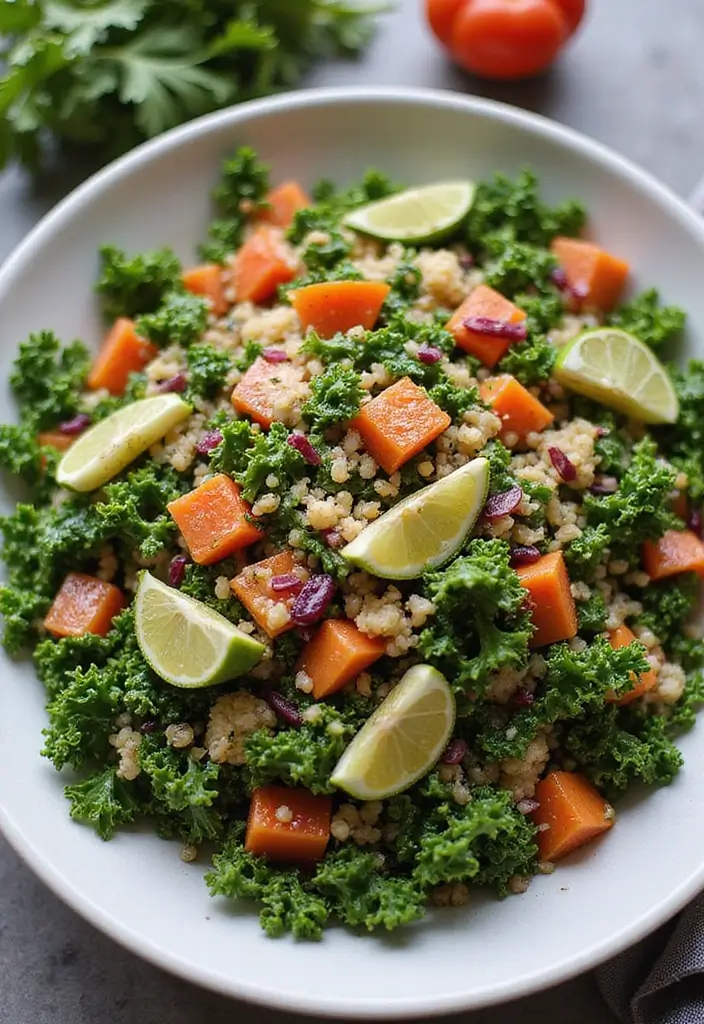 30 High Protein Vegan Gluten Free Recipes Plant Based Power 27. Kale and Quinoa Salad
