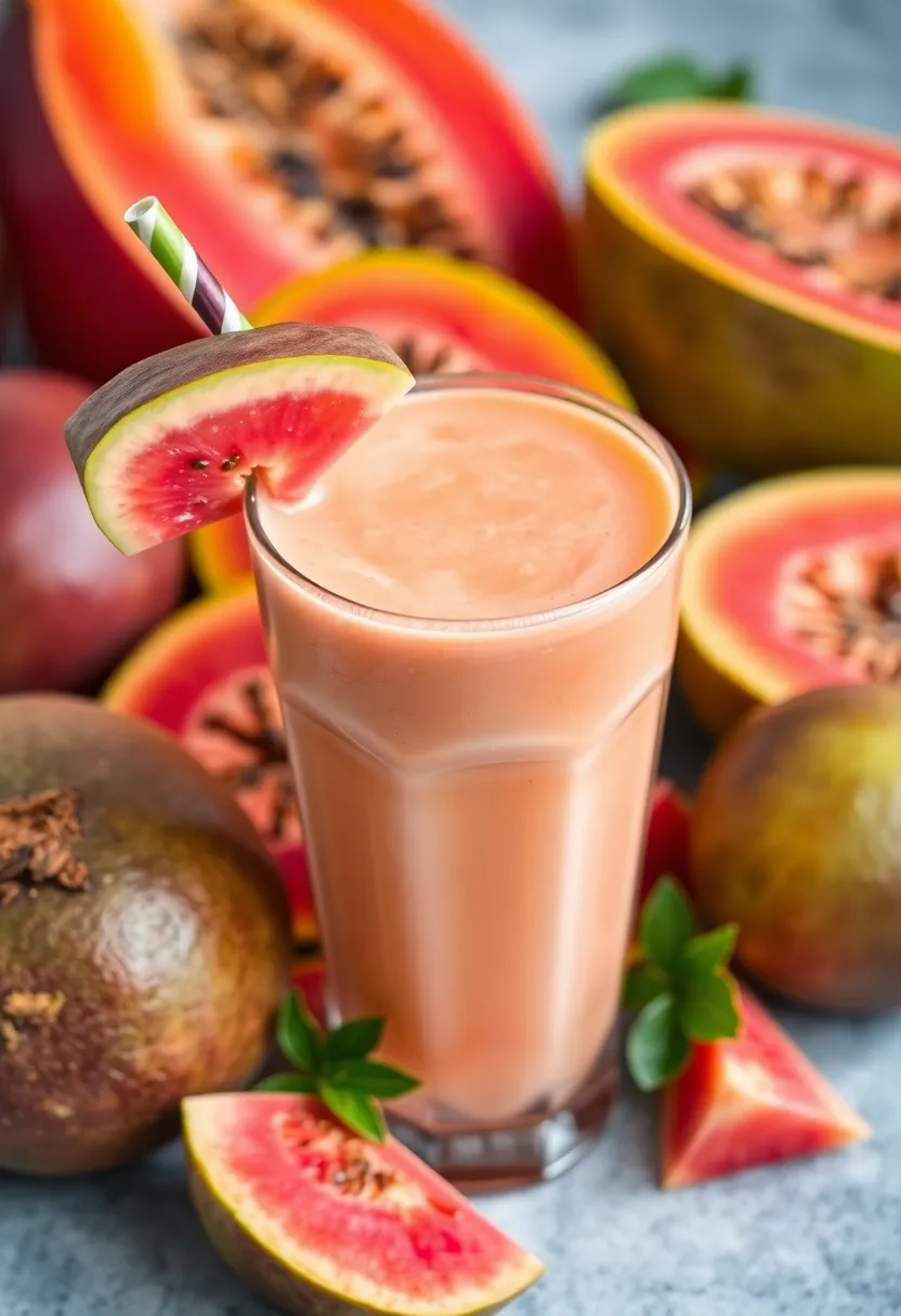 30 Low Calorie High Protein Smoothie Recipes Refreshing and Healthy 27. Guava Papaya Smoothie