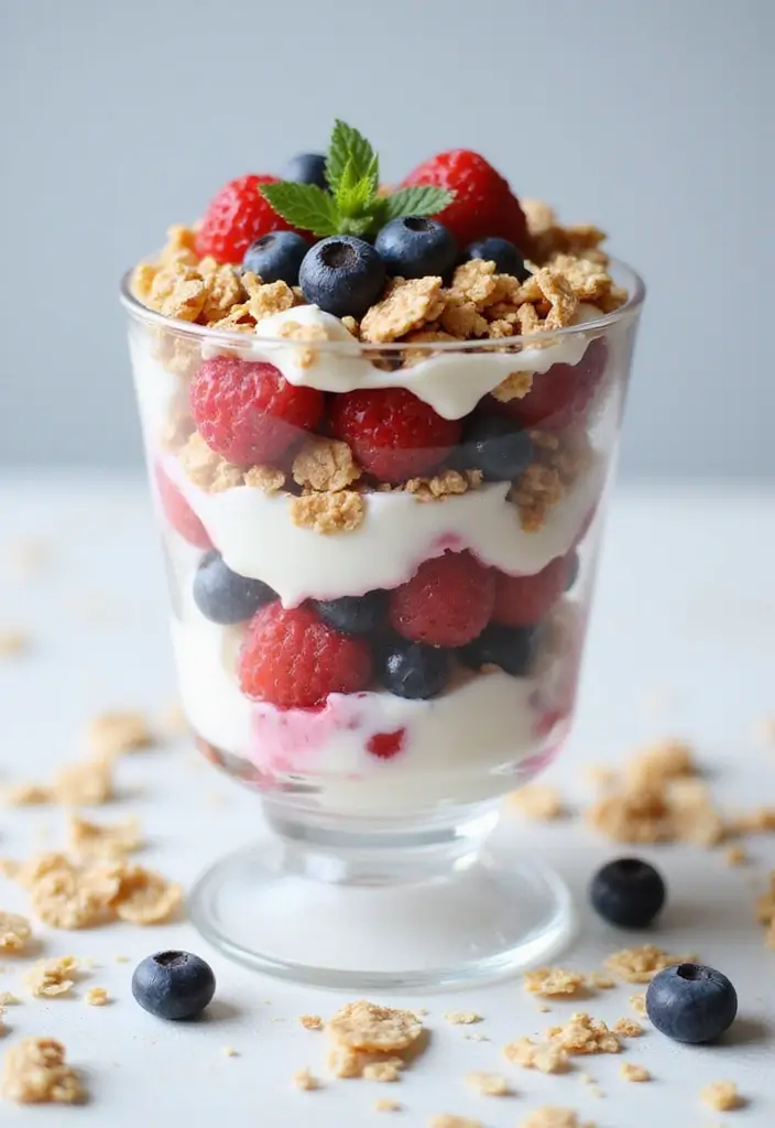 30 High Protein Low Carb Breakfast Recipes with Greek Yogurt - 1. Creamy Greek Yogurt Parfait