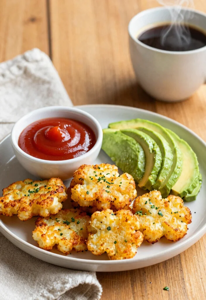 10 Eggless Keto Breakfast Recipes for Easy Mornings - 4. Savory Cauliflower Hash Browns 1