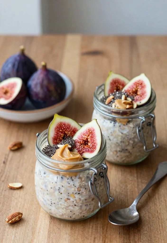 10 Healthy Fig Recipes for Sweet Savory Balance - 1. Fig and Almond Overnight Oats 1