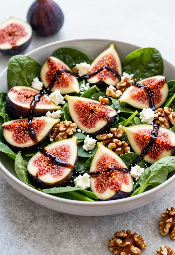 10 Healthy Fig Recipes for Sweet Savory Balance - 4. Fig and Spinach Salad 1