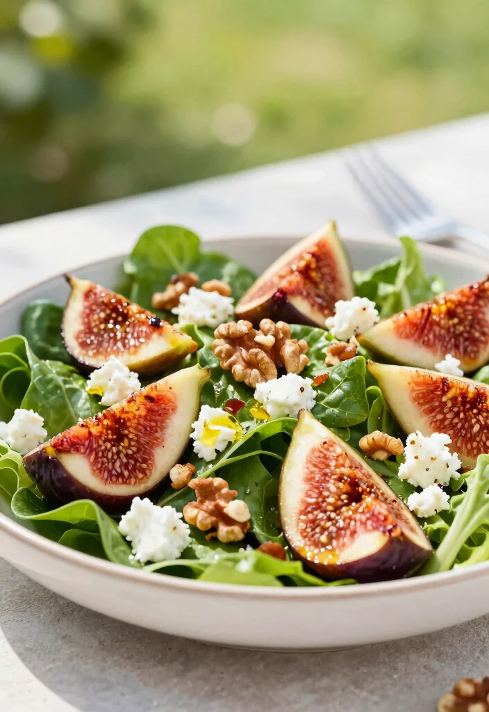 10 Healthy Fig Recipes for Sweet Savory Balance - 6. Grilled Fig and Goat Cheese Salad 1