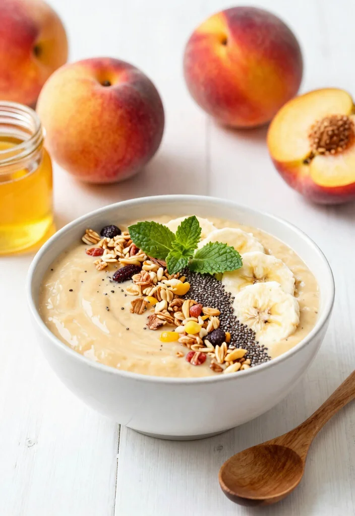 10 Healthy Nectarine Recipes for Fresh Seasonal Eating - 3. Nectarine Smoothie Bowl 1