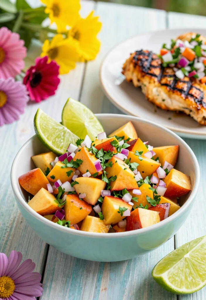 10 Healthy Nectarine Recipes for Fresh Seasonal Eating - 4. Nectarine Salsa for Grilled Chicken 1