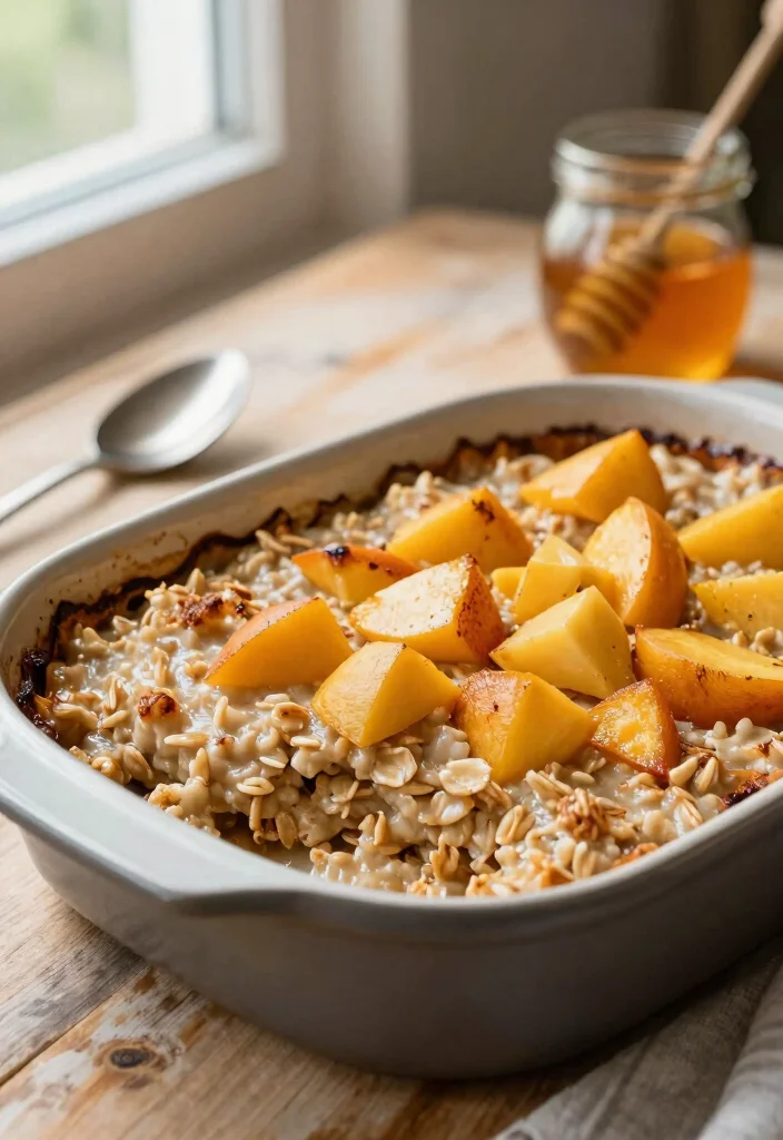 10 Healthy Nectarine Recipes for Fresh Seasonal Eating - 5. Baked Nectarine Oatmeal 1
