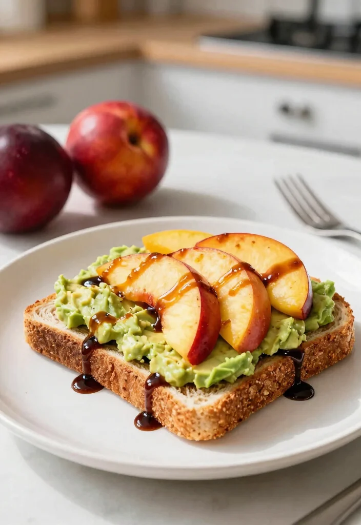 10 Healthy Nectarine Recipes for Fresh Seasonal Eating - 9. Nectarine and Avocado Toast 1